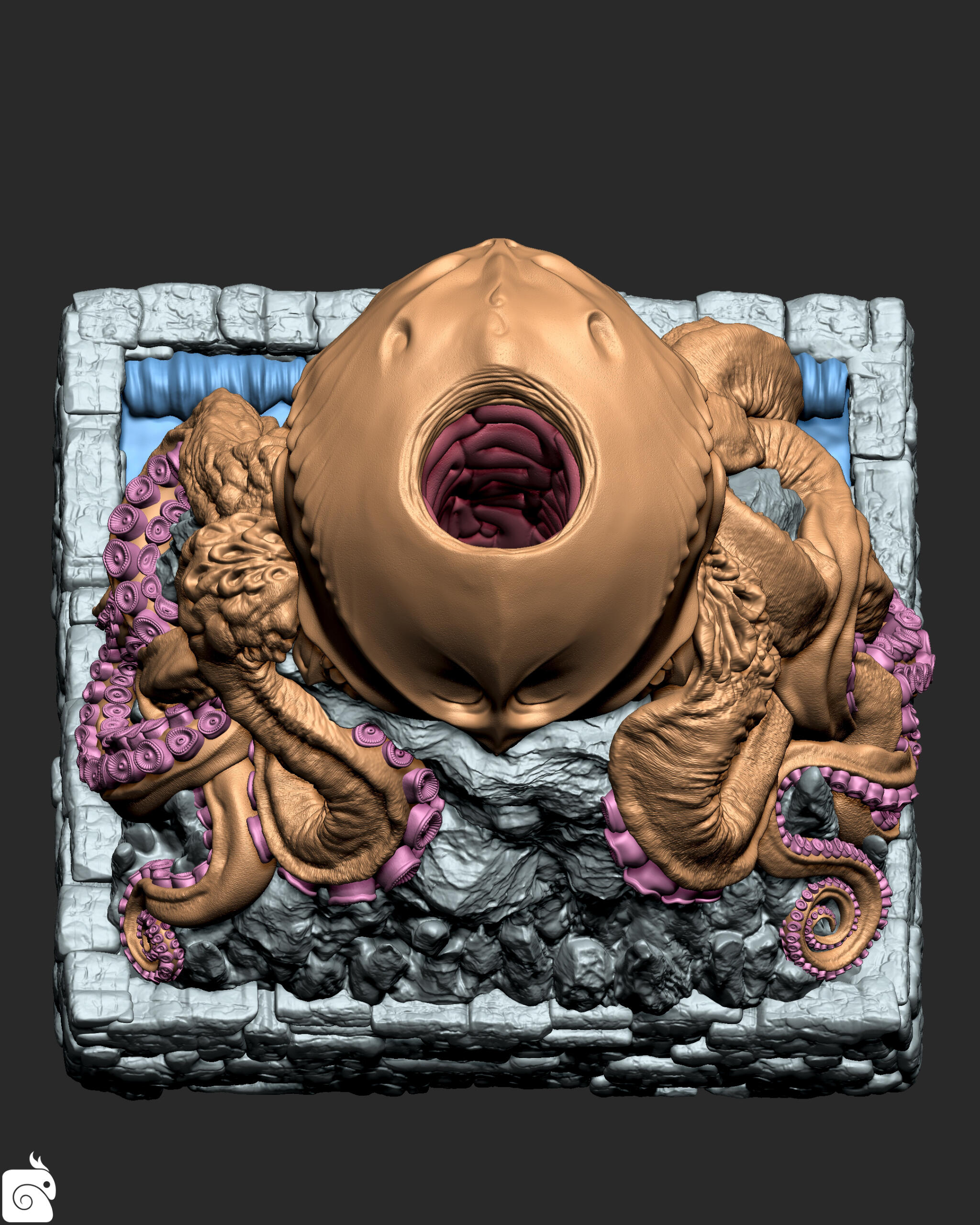 Kraken Skull Zbrush (Viewport Render) Kraken Skull Zbrush (Viewport Render)